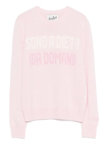  Mc2 Saint Barth Pull En Maille Nervurée - Rose 