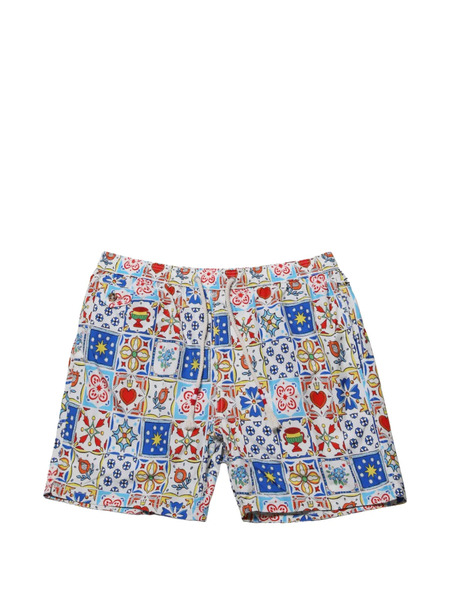  Mc2 Saint Barth Short De Bain à Lien De Resserrage - Blanc 