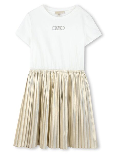  Michael Kors Kids Robe à Plaque Logo - Tons Neutres 