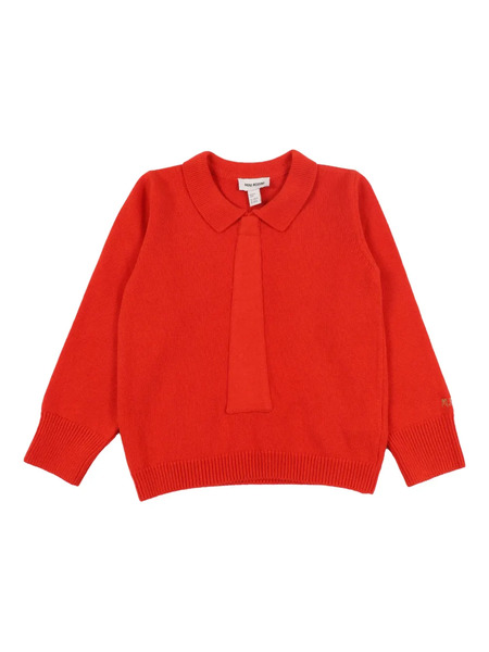  Mini Rodini Pull à Col Noué - Rouge 