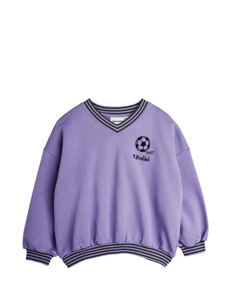  Mini Rodini Pull à Logo Brodé - Violet 