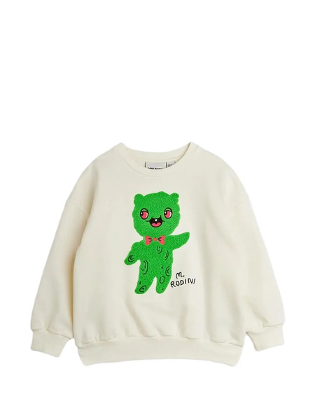  Mini Rodini Pull Alien à Motif Chenille - Tons Neutres 