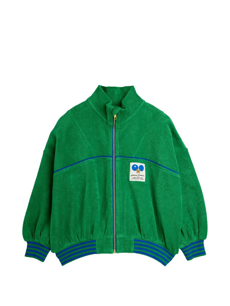 Mini Rodini Pull Zippé à Patch Logo - Vert 