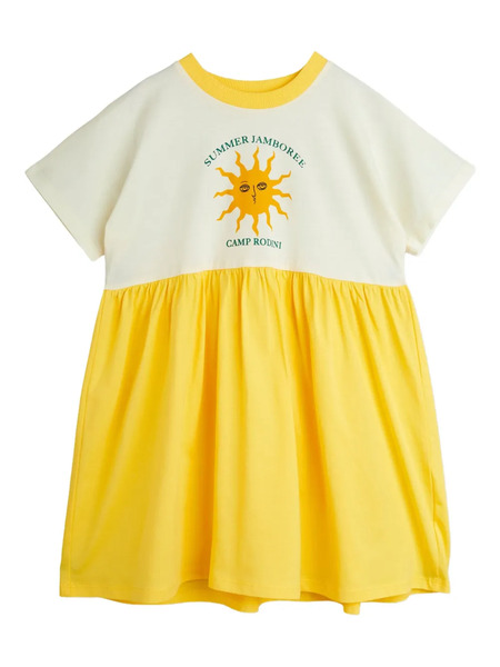  Mini Rodini Robe à Design Colour Block - Blanc 