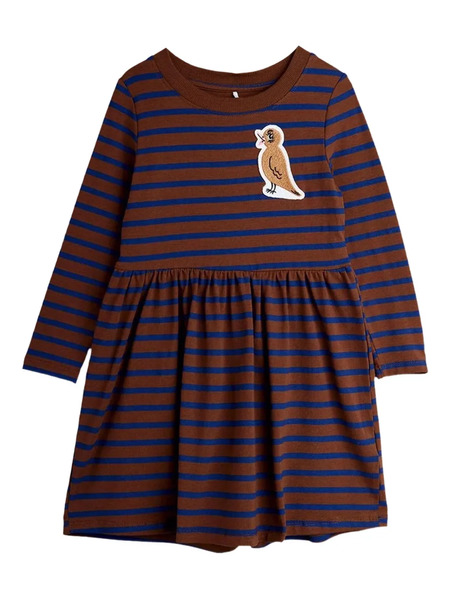  Mini Rodini Robe à Rayures - Marron 