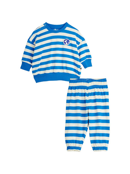  Mini Rodini Survêtement à Rayures - Bleu 