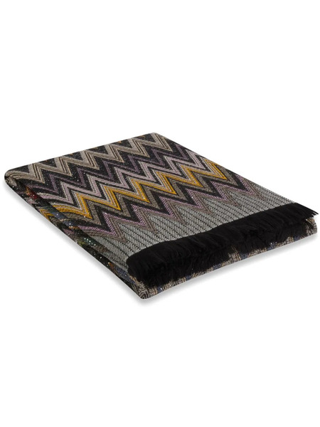  Missoni Home Couverture Chen à Motif Zigzag - Gris 