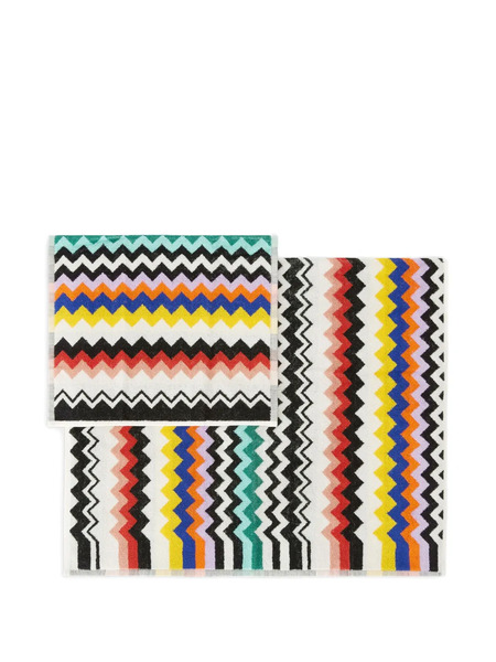  Missoni Home Lot De Serviettes Best à Motif Zigzag - Blanc 