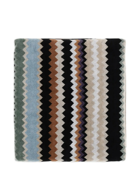  Missoni Home Serviette De Bain à Motif Zigzag - Noir 