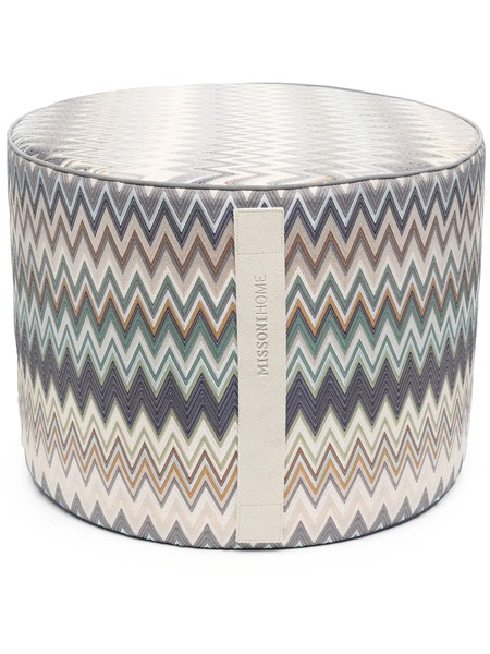  Missoni Home Tabouret à Rayures - Bleu 