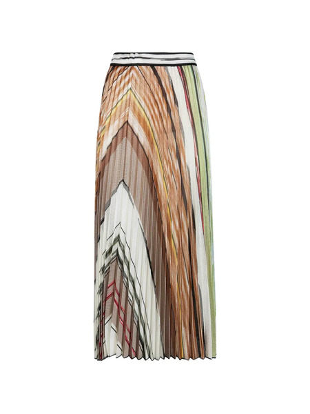  Missoni Jupe Mi-longue à Design Plissé - Blanc 