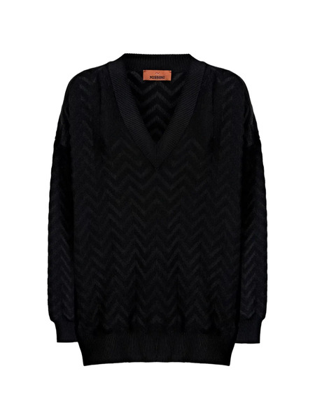  Missoni Pull à Col V - Noir 