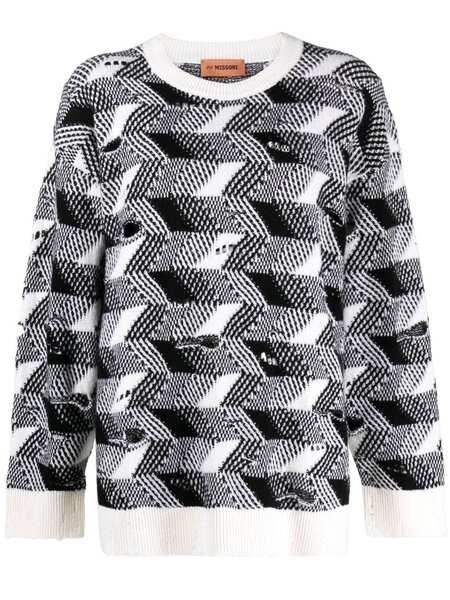  Missoni Pull à Design Tissé - Blanc 
