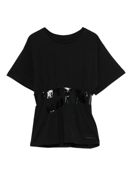  Mm6 Maison Margiela Kids T-shirt à Bandes Contrastantes - Noir 