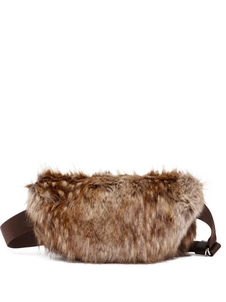  Mm6 Maison Margiela Sac Banane En Fourrure Artificielle - Marron 