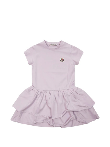  Moncler Enfant Robe Volantées à Manches Courtes - Violet 