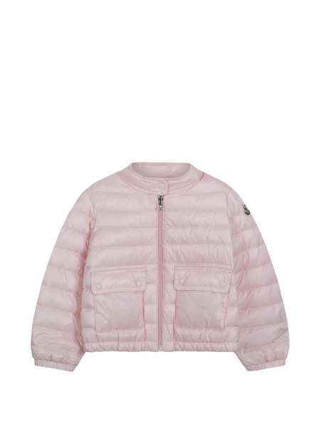  Moncler Enfant Veste Matelassée à Patch Logo - Rose 