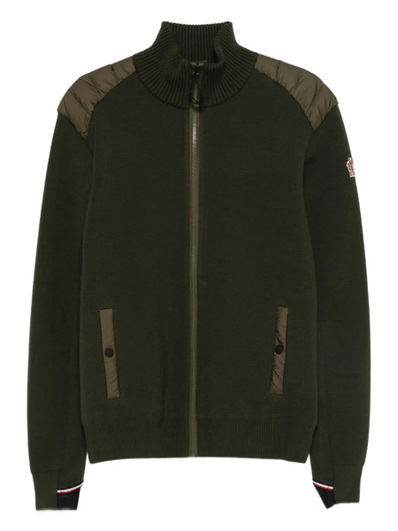  Moncler Grenoble Pull Zippé - Vert 