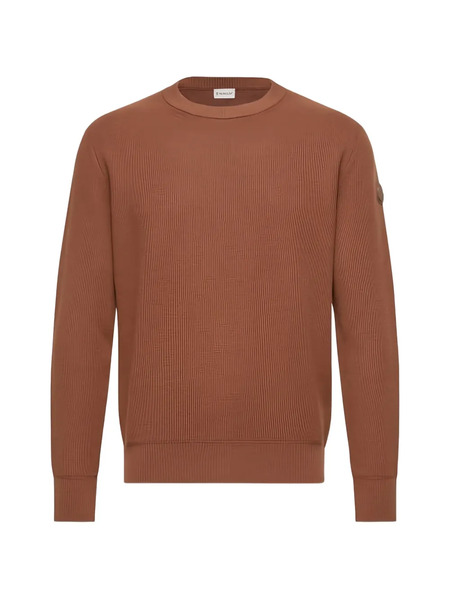  Moncler Pull à Patch Logo - Marron 