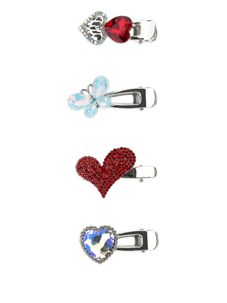  Monnalisa Accessoires Pour Cheveux à Design Cœur Et Papillon - Argent 