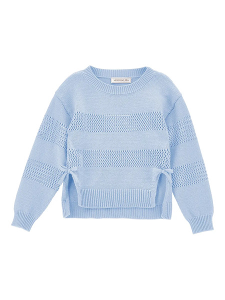  Monnalisa Pull à Détail Noué - Bleu 