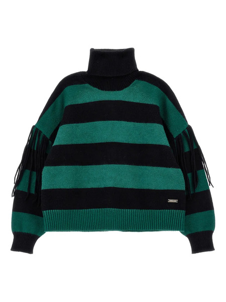 Monnalisa Pull à Rayures - Noir 