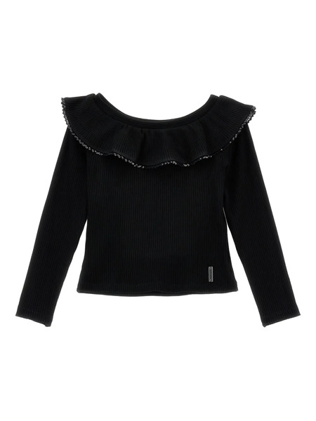  Monnalisa T-shirt à Manches Longues - Noir 