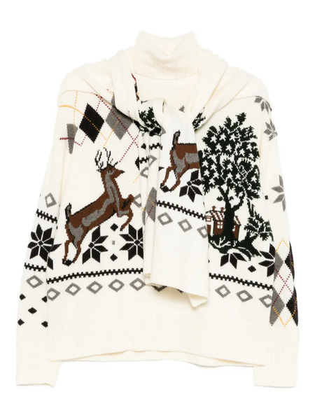  Monse Pull En Maille Intarsia - Tons Neutres 
