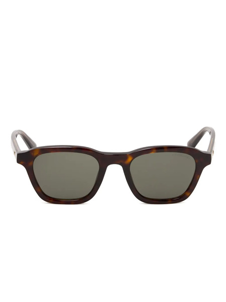 Mont Blanc Eyewear Lunette De Soleil à Effet écaille De Tortue - Marron 