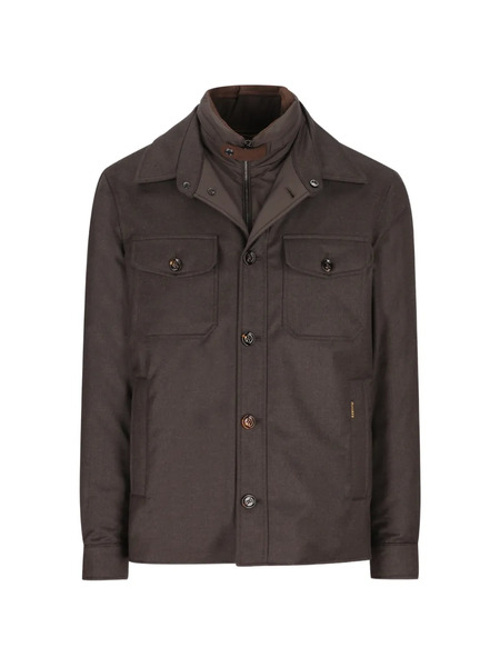  Moorer Pocket Button-up Jacket - Marron 