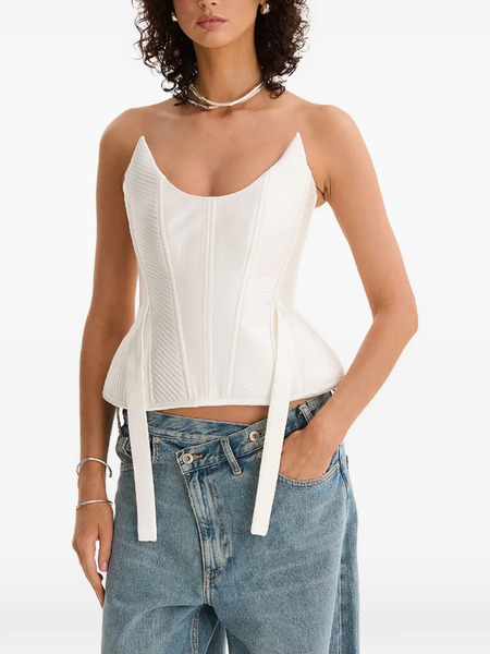  Moos Studio Bustier Crop - Blanc 