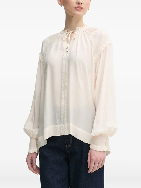  Mos Mosh Blouse Volantée à Manches Longues - Tons Neutres 