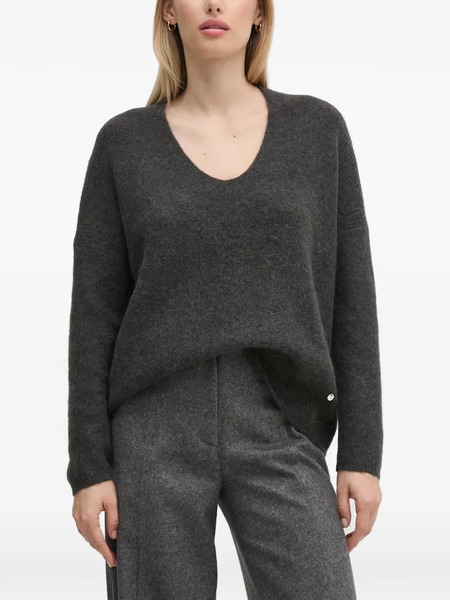  Mos Mosh Pull Thora à Col V - Gris 