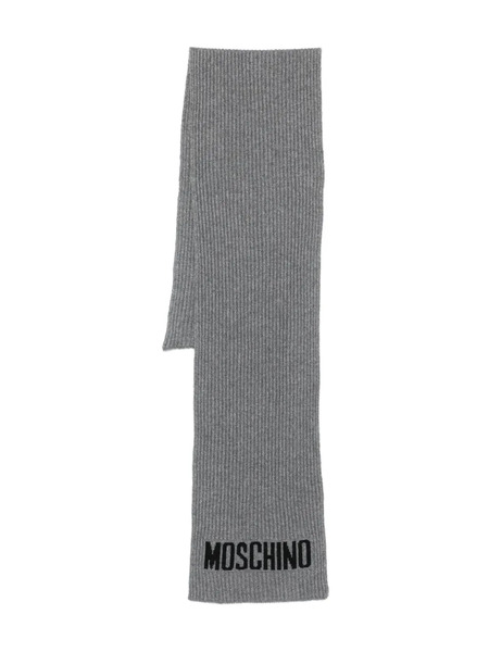  Moschino écharpe Côtelée En Cachemire - Gris 