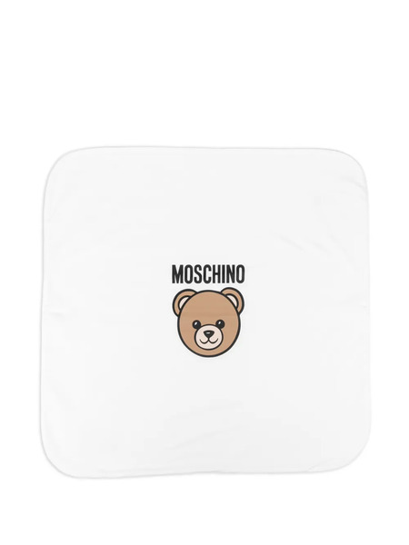  Moschino Kids Couverture à Imprimé Animalier - Blanc 