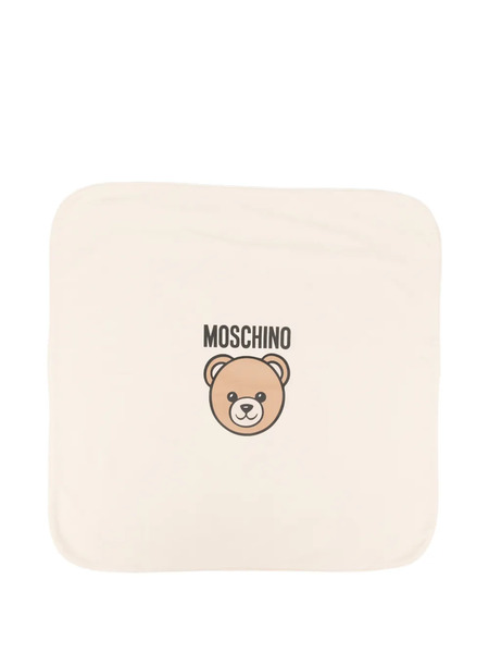  Moschino Kids Couverture à Motif Ourson - Tons Neutres 