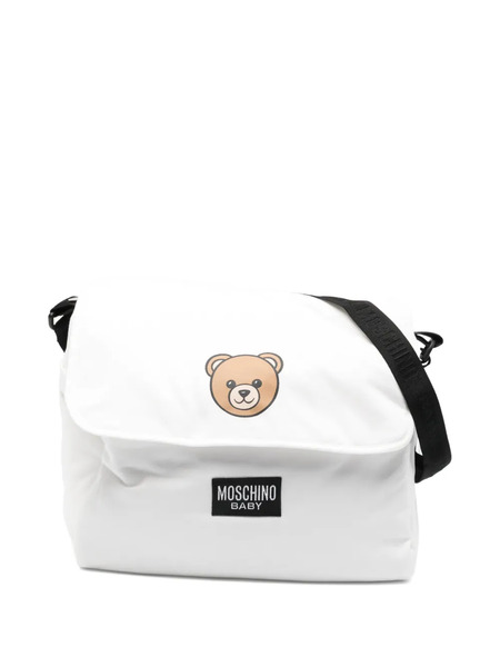  Moschino Kids Sac à Langer à Imprimé Teddy - Blanc 