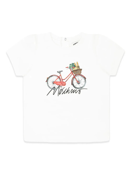  Moschino Kids T-shirt à Imprimé Vélo - Blanc 