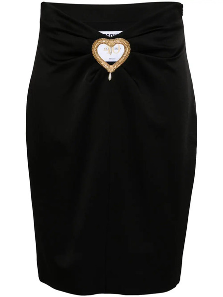  Moschino Minijupe à Découpes Cœur - Noir 