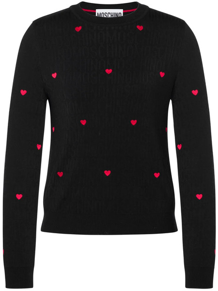  Moschino Pull à Broderies - Noir 