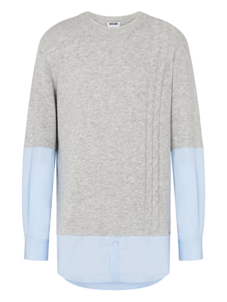  Moschino Pull à Empiècements - Gris 