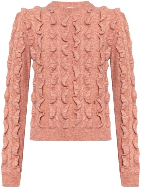  Moschino Pull à Plaque Logo - Rose 