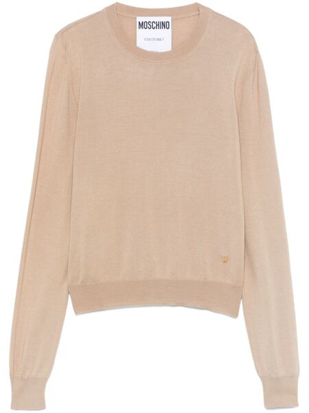  Moschino Pull En Maille Fine - Marron 