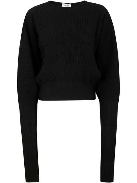  Mrz Pull En Maille Nervuré - Noir 