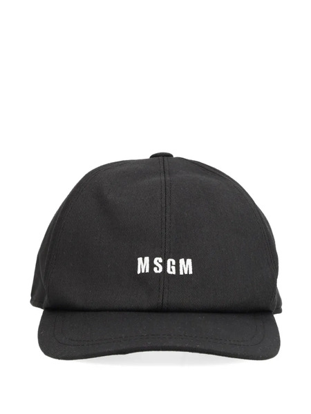  Msgm Casquette à Logo Brodé - Noir 