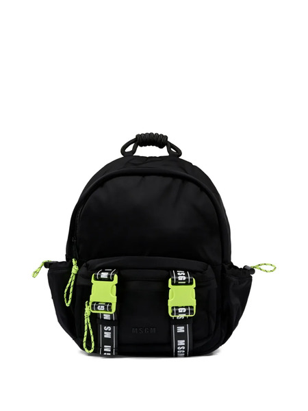  Msgm Kids Sac à Dos à Logo - Noir 