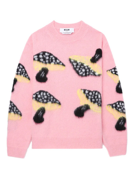  Msgm Pull à Imprimé Champignon - Rose 