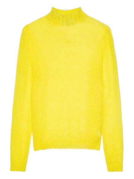  Msgm Pull à Manches Longues - Jaune 