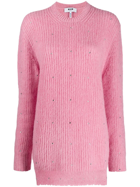  Msgm Pull à Ornements - Rose 