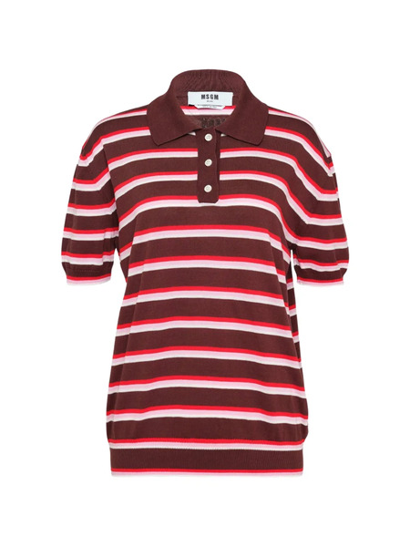  Msgm Pull à Rayures - Marron 